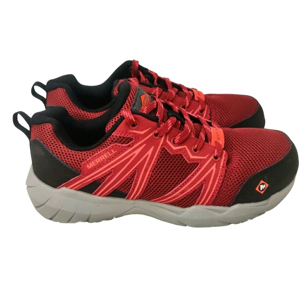 New Red Merrell Steel toe safety boot sz 7.5 MEN